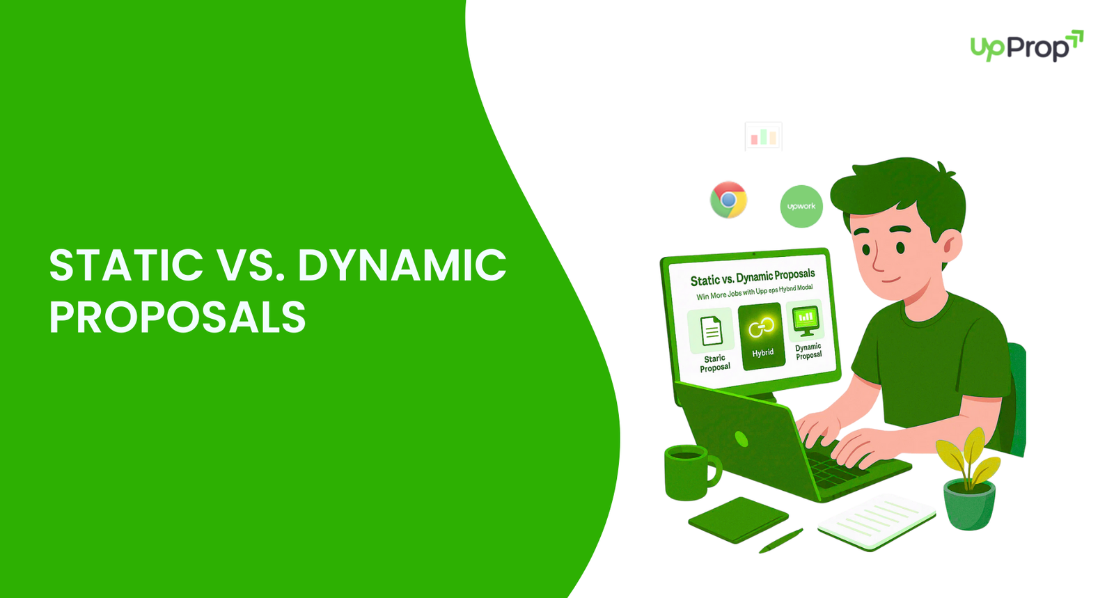 Freelancer sending hybrid proposals with Upprop to win more freelance jobs